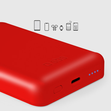 PowerBank 5000 mAh Magsafe - rdeča