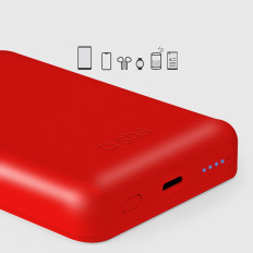 Powerbank 5000 mah magsafe - röd