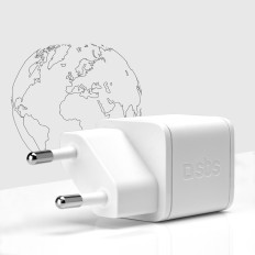 Carregador de rede GAN com entrega de energia 20w - branco