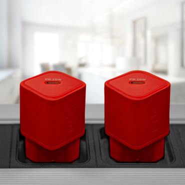 Cargador de red Gan con entrega de energía 20W - Rojo