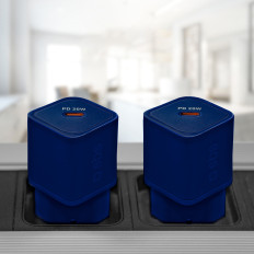 Caricabatterie di rete Gan con consegna elettrica 20W - Blu