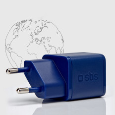 Gan Network Laddare med strömförsörjning 20W - Blå