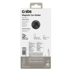 Suporte de carro magnético para smartphone qua. 33 mm em uma aeronave xadrez - preto
