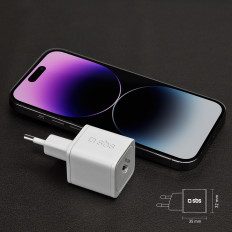 Gan network charger with Power Delivery 20W-white
