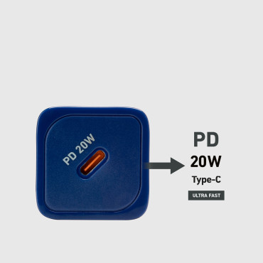 Náramková nabíjačka GaN z Power Deluxe 20W - modrá