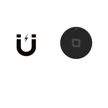 Mágneses autós tartó egy okostelefonon. 36 mm egy kockás repülőgépen - fekete