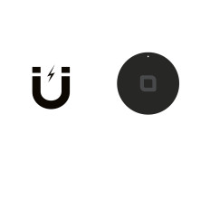 Magnetisk bilholder på en smartphone ons. 36 mm på et rutet fly - sort