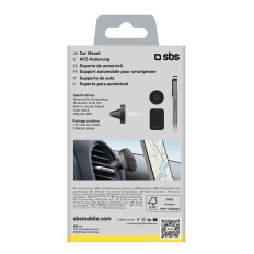 Magnetic Car Holder for Smartphone Wed. 40 mm på et rutet fly - svart