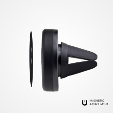 Magnetic Car Holder for Smartphone Wed. 40 mm på et rutet fly - svart