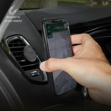 Magnetisk bilhållare på en smartphone ons. 40 mm på ett rutigt flygplan - svart