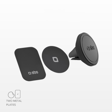 Magnetisk bilhållare på en smartphone ons. 40 mm på ett rutigt flygplan - svart