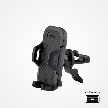 Suporte de carro para smartphone na ventilação reforçada - preto