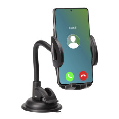 Support de voiture pour smartphone jusqu'à 6,8 '' sur le verre - Noir