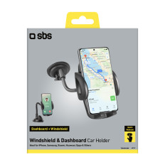 Suporte de carro para smartphone até 6,8 '' no vidro - preto