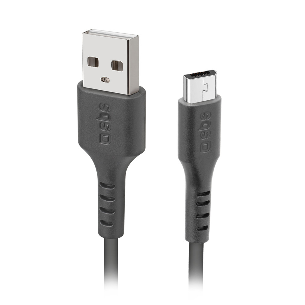 Kabeļu USB-Kabelis - Micro-USB 1m - melns