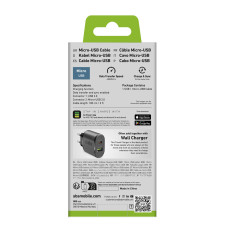 Kabeļu USB-Kabelis - Micro-USB 1m - melns