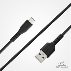 Kabeļu USB-Kabelis - Micro-USB 1m - melns