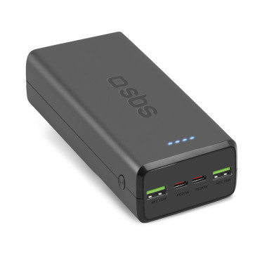 Powerbank 30000 mAh USB-C USB-A - μαύρο