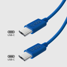 Câble câble dans la fente USB-C - USB-C 60W 1.5m - bleu