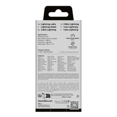 Kabeļu USB-a kabelis - iPhone zibens - balts