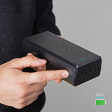 PowerBank 30000 mAh USB-C USB-A - črna