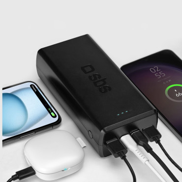PowerBank 30000 Mah USB-C USB-A - Juoda