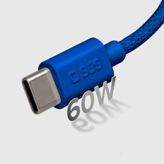 Kabelski kabel v Slot USB-C - USB-C 60W 1.5m - modra