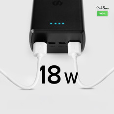 Powerbank 30000 mAh USB-C USB-A - černá