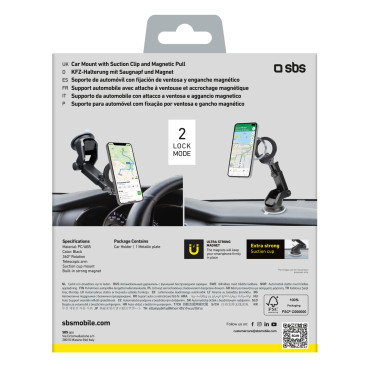 Držalo za avtomobile za pametni telefon Magsafe na oknu armaturne plošče - črna
