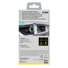 Soporte de automóvil en un teléfono inteligente con un corrector a cuadros con refrigeración - Negro