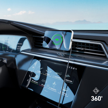 Κάτοχος αυτοκινήτου σε ένα smartphone με ένα καρόβιο με ψύξη - Μαύρο