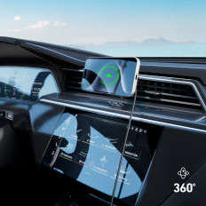 Držač automobila na pametnom telefonu s korektiranim kontrolom s hlađenjem - crno