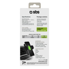 Car holder on a smartphone with a wireless loader with a checkered air - black