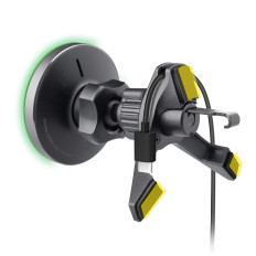 Maniglia per smartphone con caricabatterie wireless a scacchi - nero