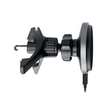 Okostelefon fogantyú egy kockás vezeték nélküli töltővel - fekete