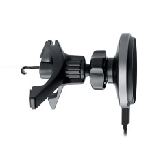 Maniglia per smartphone con caricabatterie wireless a scacchi - nero