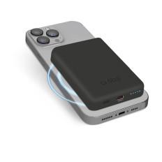 Powerbank udstyr 5000 mAh USB-C MAGSAFE - Sort