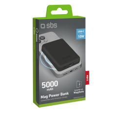 PowerBank utstyr 5000 mAh usb-c magsafe - svart