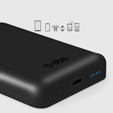 PowerBank utstyr 5000 mAh usb-c magsafe - svart