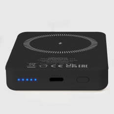 PowerBank aprīkojums 5000 mAh USB-C MagSafe - melns