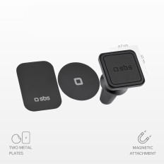 Magnetický držák pro smartphone pro napájecí gril - černá