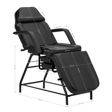 Kozmetični stol 557A s črnimi posodicami