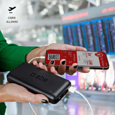 PowerBank 20000 mAh PD USB-C USB-A MICRO-USB 20W - melns