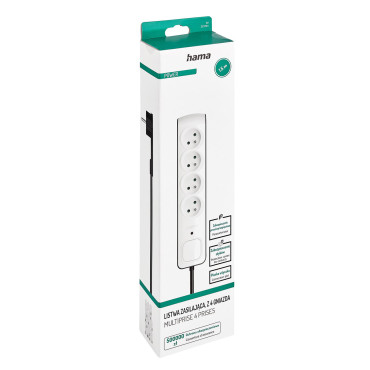 Anti-Slip Strip 4 Sockets 1.5m - vit