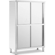 Rustfrit stål catering garderobe dobbeltsidet dør 180x118x50cm