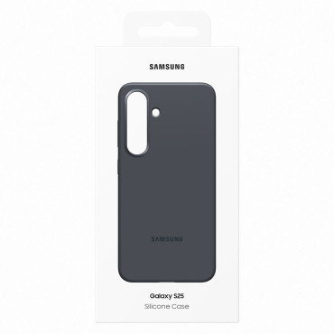 Samsung Silikonväska Samsung Silikon Etui för Samsung Galaxy S25 - Svart