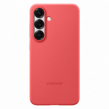 Silicone Pouch Samsung Silikon Case för Samsung Galaxy S25 - Röd