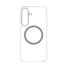 Siliconencase Samsung Clear Magnet Case met magnetische ring voor Samsung Galaxy S25 - Transparant