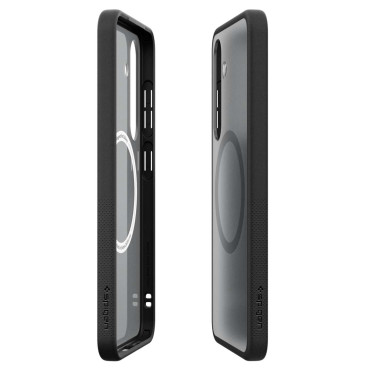 Spigen Capella Magfit Sacchetto in silicone per Samsung Galaxy S25 - Nero