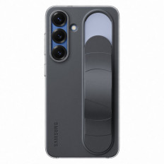 Samsung Stalni oprijem Ohišje Silikonski primer s stojalom za Samsung Galaxy S25 - Black